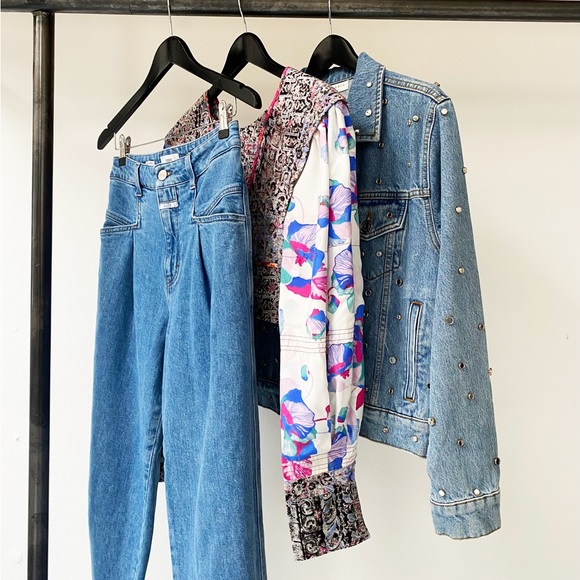 Sandro Nelli Studded Mirror Denim Jacket - Picture 4 of 4